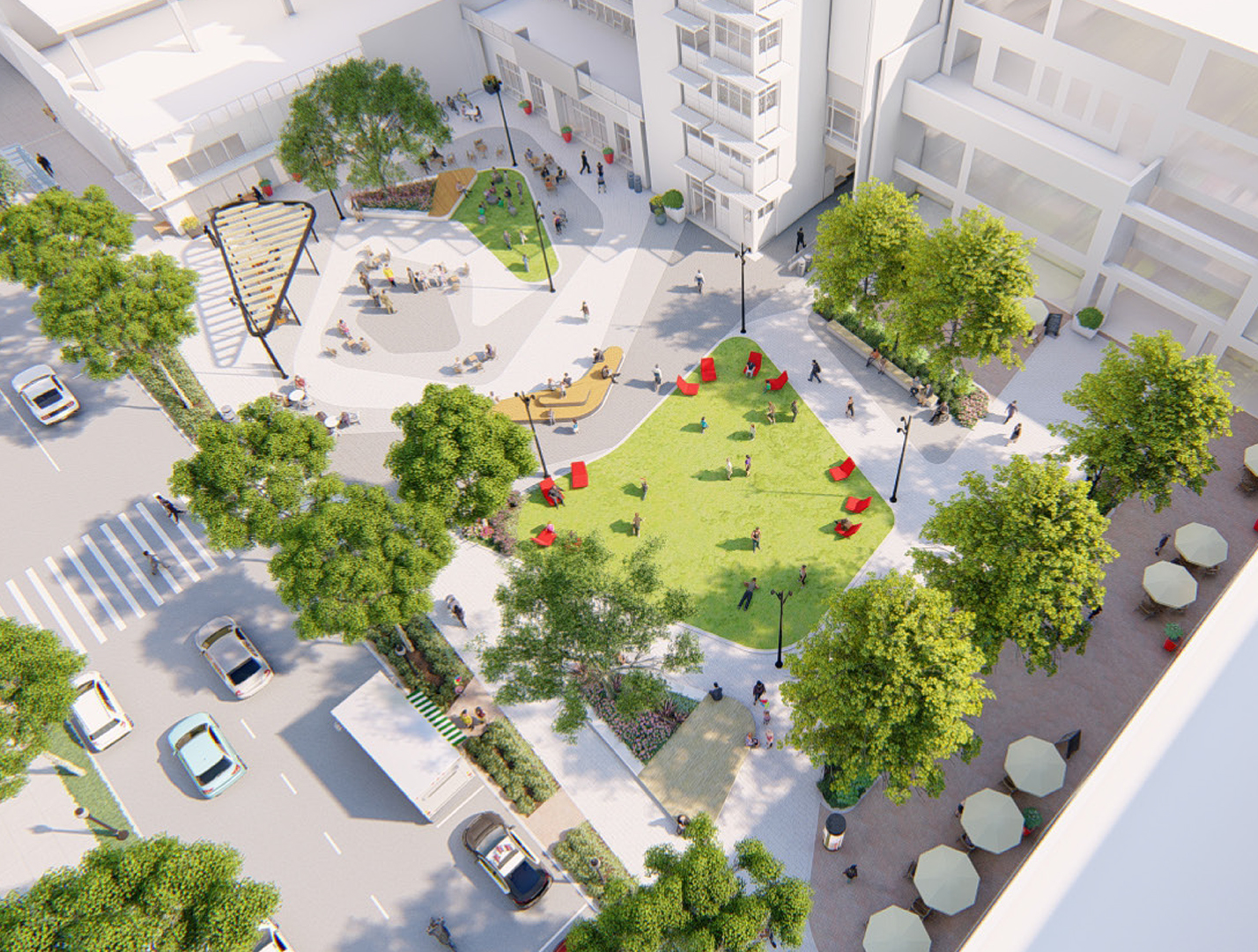 Rendering of Ewell Plaza