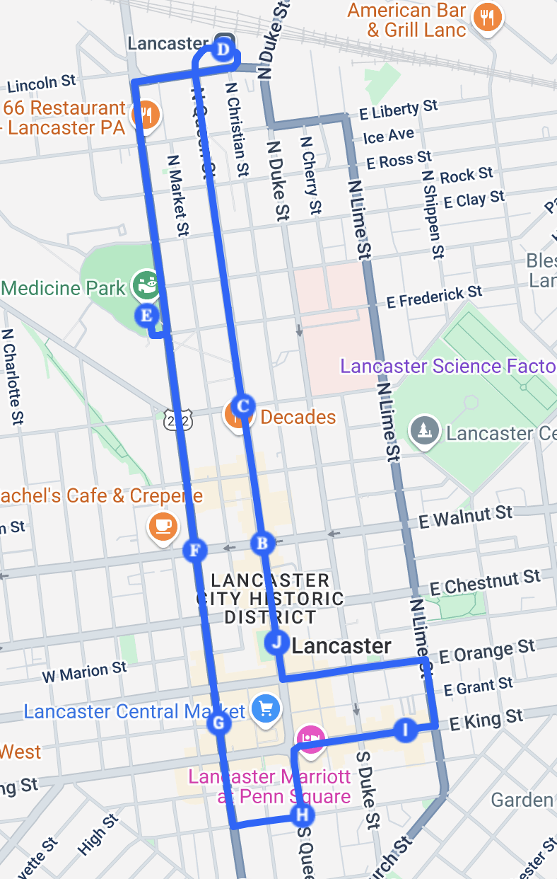 First Friday Trolley Map